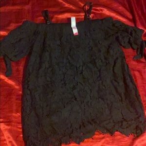 No boundaries off the shoulder tank top.